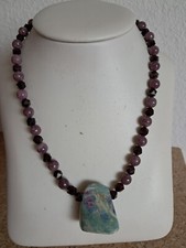 Halskette lepitolith granat gebraucht kaufen  Bergtheim