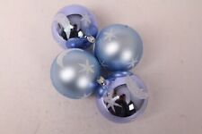 Weihnachtskugeln blau 4er gebraucht kaufen  Untersiemau