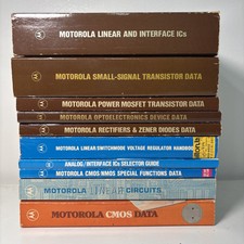 Motorola conjunto de 10 livros de dispositivos optoeletrônicos circuitos IC dados CMOS década de 1980, usado comprar usado  Enviando para Brazil