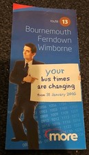 Bus timetable. route for sale  POOLE