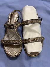 Sandales bronze chanel d'occasion  Cavalaire-sur-Mer