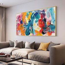 Paleta moderna faca textura colorida abstrata arte de parede tamanho grande pintura a óleo #06 comprar usado  Enviando para Brazil