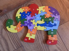 Wooden elephant alphabet for sale  HAMPTON
