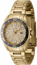 Invicta Pro relógio feminino data mergulhador quartzo mostrador dourado 47344 comprar usado  Enviando para Brazil
