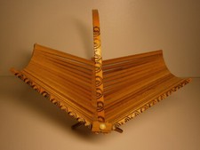 Suporte dobrável antigo tigela de frutas doces prato alça madeira cozinha decoração mesa rack comprar usado  Enviando para Brazil