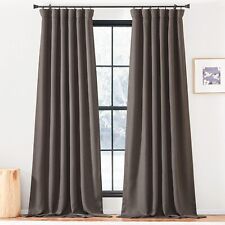 Cortinas de linho 50 x 108" escurecimento de sala para sala de estar linho sintético plissado comprar usado  Enviando para Brazil