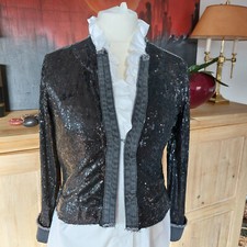 Jeansjacke damen pailetten gebraucht kaufen  Lübeck