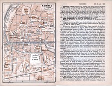 Rennes 1898 stadtplan gebraucht kaufen  Berlin
