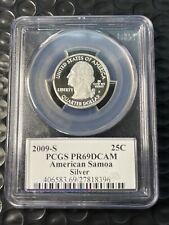2009-S PRATA América Samoa State Quarter PCGS PR69 DCAM com suporte para bandeira do estado comprar usado  Enviando para Brazil
