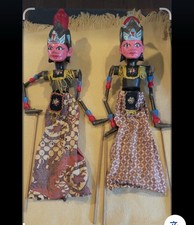 Bonecas indonésias Wayang Golek Stick marionete de madeira (2) pintadas à mão, usado comprar usado Bonecas indonésias Wayang Golek Stick marionete de madeira (2) pintadas à mão, usado comprar usado  Enviando para Brazil