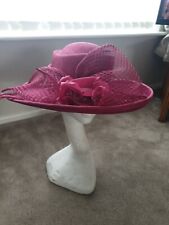 Raspberry formal sinamay for sale  WARRINGTON