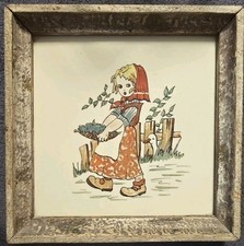 Vintage malerei keramikfliesen gebraucht kaufen  Montabaur