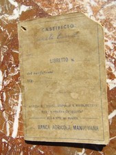 Libretto caseificio banca usato  Roma