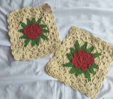 Vintage crochet rose for sale  Chickasha