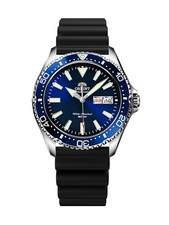 Relógio esportivo mecânico masculino ORIENT mostrador azul pulseira de silicone 41,8 mm RA-AA0006L19 comprar usado  Enviando para Brazil