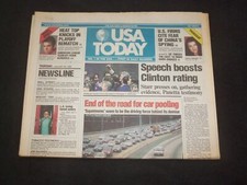 1998 JANEIRO 29 JORNAL EUA TODAY - DISCURSO AUMENTA CLASSIFICAÇÃO CLINTON - NP 7903 comprar usado  Enviando para Brazil
