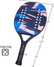 Raquete de paddle de tênis de praia - núcleo de espuma de memória EVA de fibra de carbono, leve 2 peças, usado comprar usado  Enviando para Brazil