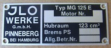 Typenschild ilo werk gebraucht kaufen  Hürtgenwald