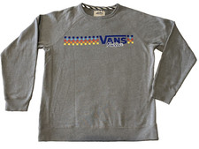 Suéter Vans Native logotipo grande jumper tamanho G vintage cinza arco-íris algodão fora da parede comprar usado  Enviando para Brazil