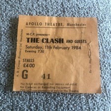 Clash ticket manchester for sale  WALSALL