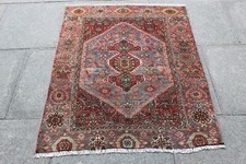Usado, Vintage Worn Hecho a Mano Tradicional Oriental Lana Gris Rojo Pequeño Tapete comprar usado  Enviando para Brazil