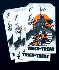 Lote de sacolas de doces de papel truque ou guloseima de Halloween 1950–60's 6" (4) comprar usado  Enviando para Brazil