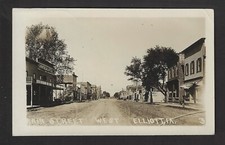 Elliott Iowa IA 1912 RPPC Main S West, Commercial Hotel, Plow Shop, Farm Wagons comprar usado  Enviando para Brazil