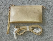 NOVA Bolsa Feminina para Todas as Ocasiões OURO Bolsa de Embreagem Corpo Cruzado Festa de Noiva Converter comprar usado  Enviando para Brazil