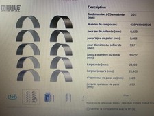 Kit coussinets bielle d'occasion  Polaincourt-et-Clairefontaine