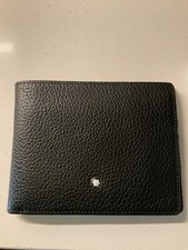 Carteira masculina de couro macio maravilhosa/imperdível Mont Blanc com logotipo comprar usado  Enviando para Brazil