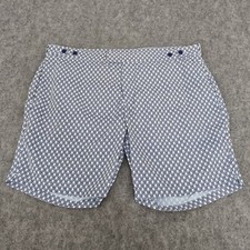 Shorts Frescobol Carioca Masculino 36 Azul Branco Geométrico Baús de Natação Praia Piscina Sol, usado comprar usado  Enviando para Brazil