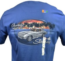 Chevrolet Masculina T-shirt "Island Shores" - 1963 Stingray-Chevy 427-100% Algodão comprar usado  Enviando para Brazil