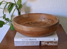 Antiguo frutero grande primitivo roble antiguo 12" granja rústico segunda mano  Embacar hacia Mexico