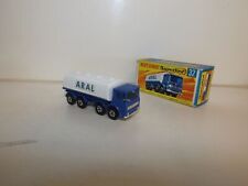 Usado, MATCHBOX TRANS. S/F NO.32-A LEYLAND TANKER CABINE AZUL RARA, 'ARAL' comprar usado  Enviando para Brazil