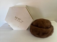 Usado, Chapéu caixa pílula pele de castor vintage da May Co. San Bernardino CA com caixa perfeita comprar usado  Enviando para Brazil