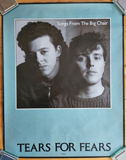 Pôster autografado assinado por Tears For Fears "Songs From The Big Chair" 22 x 28" comprar usado  Enviando para Brazil