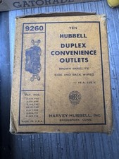 Antigo NOS 10 9260 Hubbell Receptáculos Marrom Duplex Saídas de Conveniência Baquelite comprar usado  Enviando para Brazil