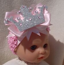 Headband pink christening for sale  SWANLEY