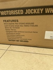 Motorized jockey wheel for sale  BURTON-ON-TRENT