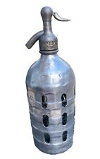 Vintage Camba Y Torres Argentina Vidro Verde Metal Envoltório Garrafa Seltzer Refrigerante comprar usado  Enviando para Brazil