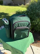 Mochila piquenique com configuração de mesa para 2 isoladas para comida e vinho verde 15X 8" comprar usado  Enviando para Brazil