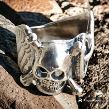 Anello teschio argento usato Anello teschio argento usato  Lucca