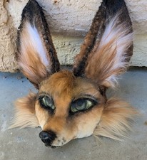 🦊 MÁSCARA DE FURSUIT PELUDA THERIAN CANINA LOBO RAPOSA VERMELHA FENNEC 🦊 🌿 comprar usado  Enviando para Brazil