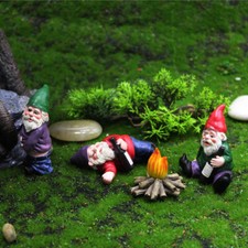 4 Piezas Mini Resina Jardín Gnomo Paisaje Decoración Hágalo Usted Mismo Divertidos Adornos segunda mano  Embacar hacia Mexico