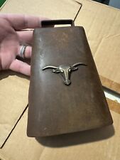 Kit de bagunça Cowbell Cowboy Ranch emblema de touro de latão pátina sino de vaca colecionador enferrujado comprar usado  Enviando para Brazil
