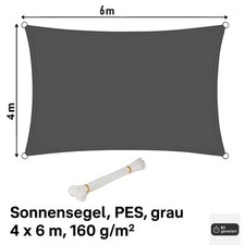 Sonnensegel 4x6 grau gebraucht kaufen  Mainhausen