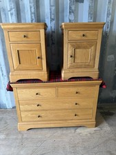 Pair oak bedside for sale  ASHFORD