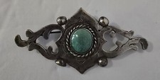Broche/alfiler vintage turquesa y plata segunda mano  Embacar hacia Mexico