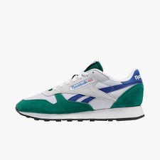 Tênis de corrida masculino Reebok couro clássico cinza verde azul branco GX4655 comprar usado  Enviando para Brazil