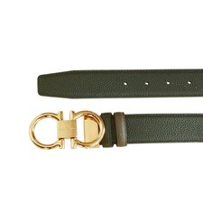 Cinto Masculino Ferragamo Reversível/Ajustável - Fivela Gancio Dupla Dourada 120cm comprar usado  Enviando para Brazil